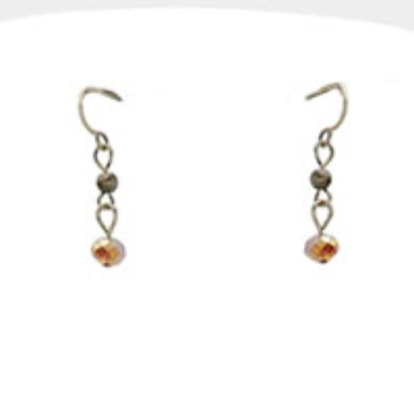 NEW Bohemian Quartz Gold Burnished Double Layer Necklace Set - Picture 5 of 5